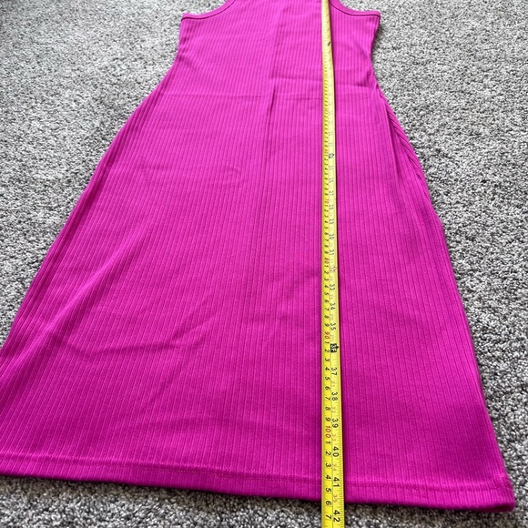 Gap Women’s Dark Pink Soft Knit Ribbed Dress Sleeveless Dress In Size XS - Picture 7 of 9